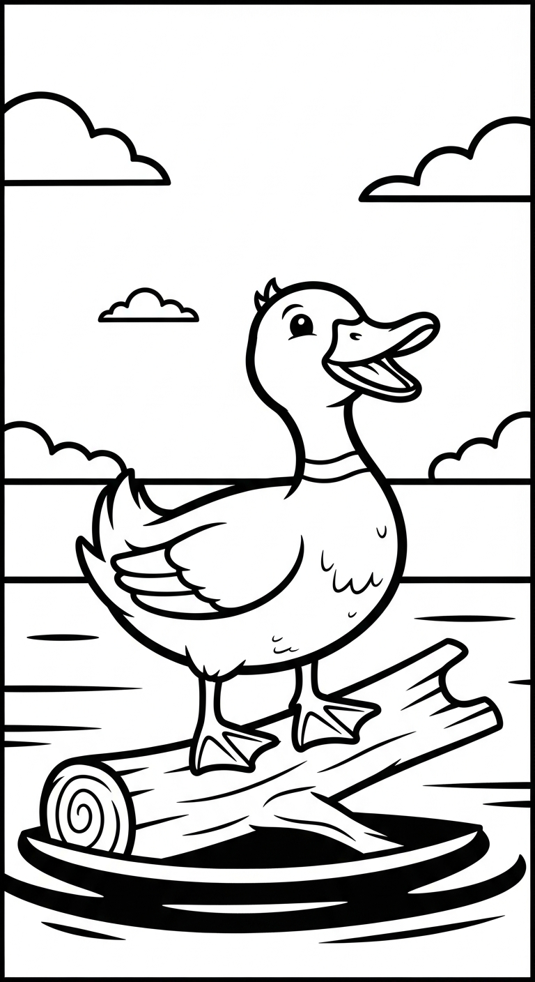tranh tô màu con vịt cho bé 3 tuổi miễn phí