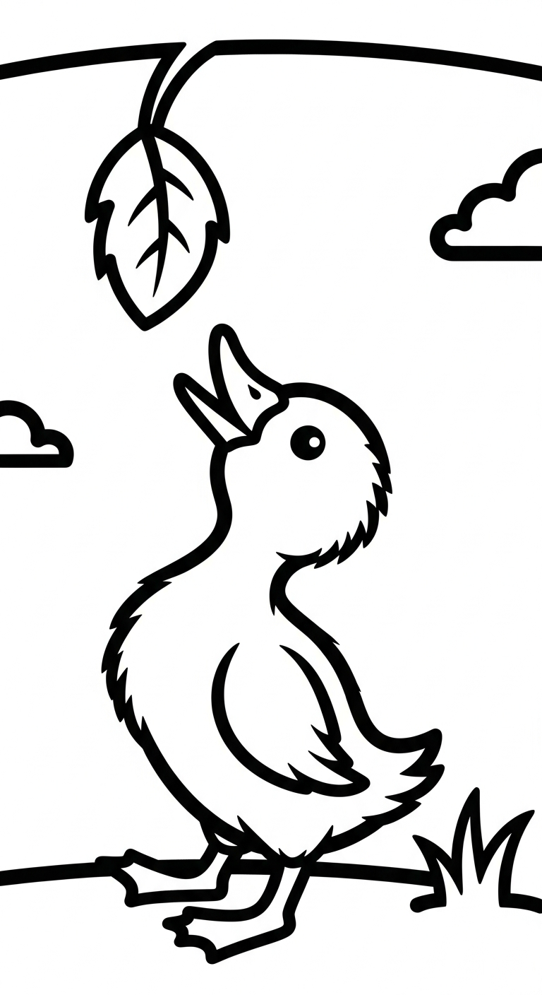 tranh tô màu con vịt cho bé mới nhất