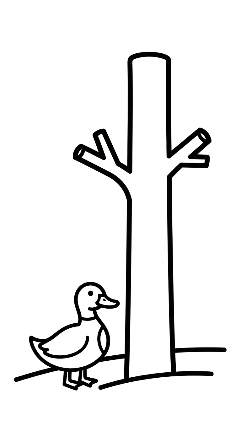 tải tranh tô màu con vịt cho bé