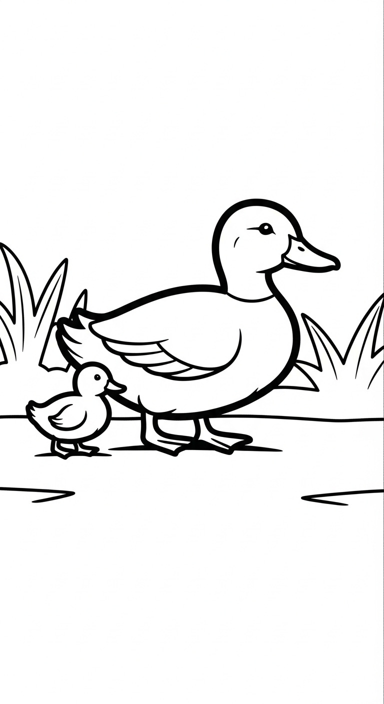 tải hình tô màu con vịt miễn phí 1