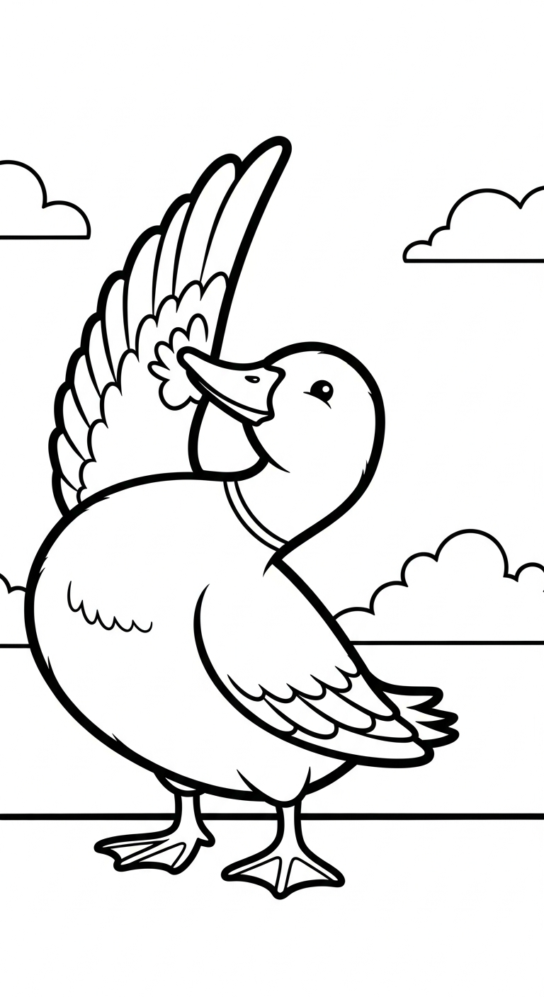 hình tô màu con vịt cho bé 7 tuổi