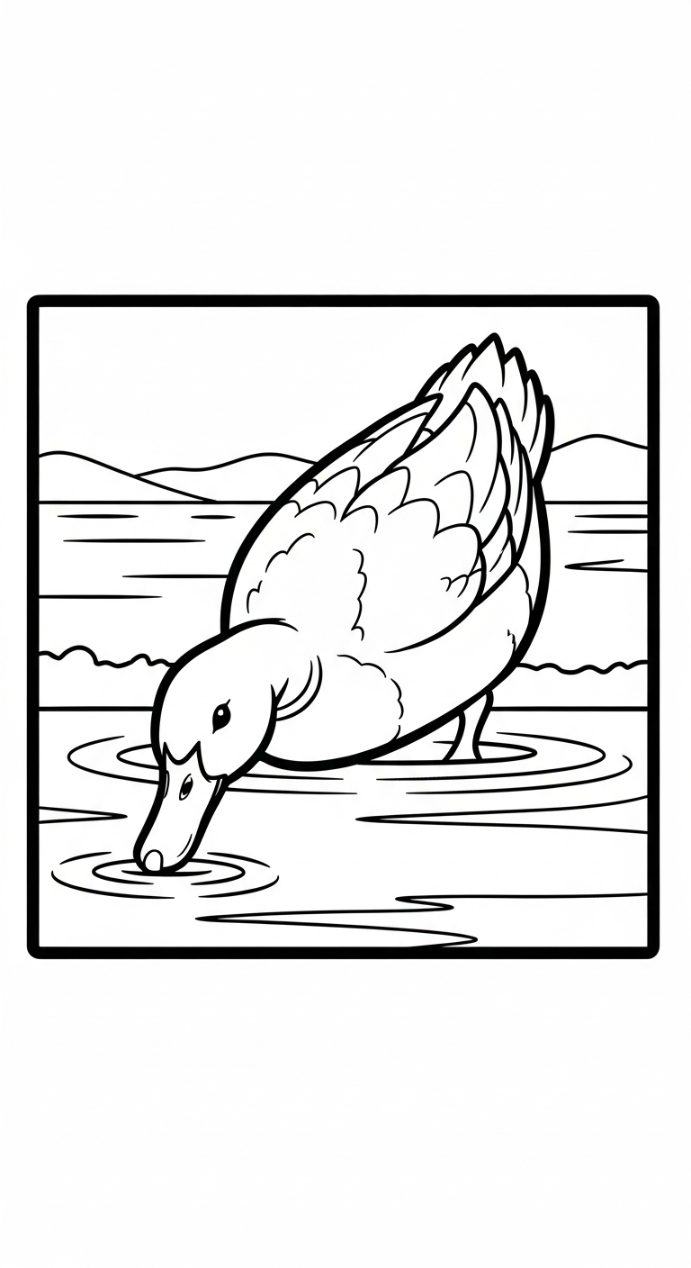 file hình tô màu con vịt cho bé 4-5 tuổi