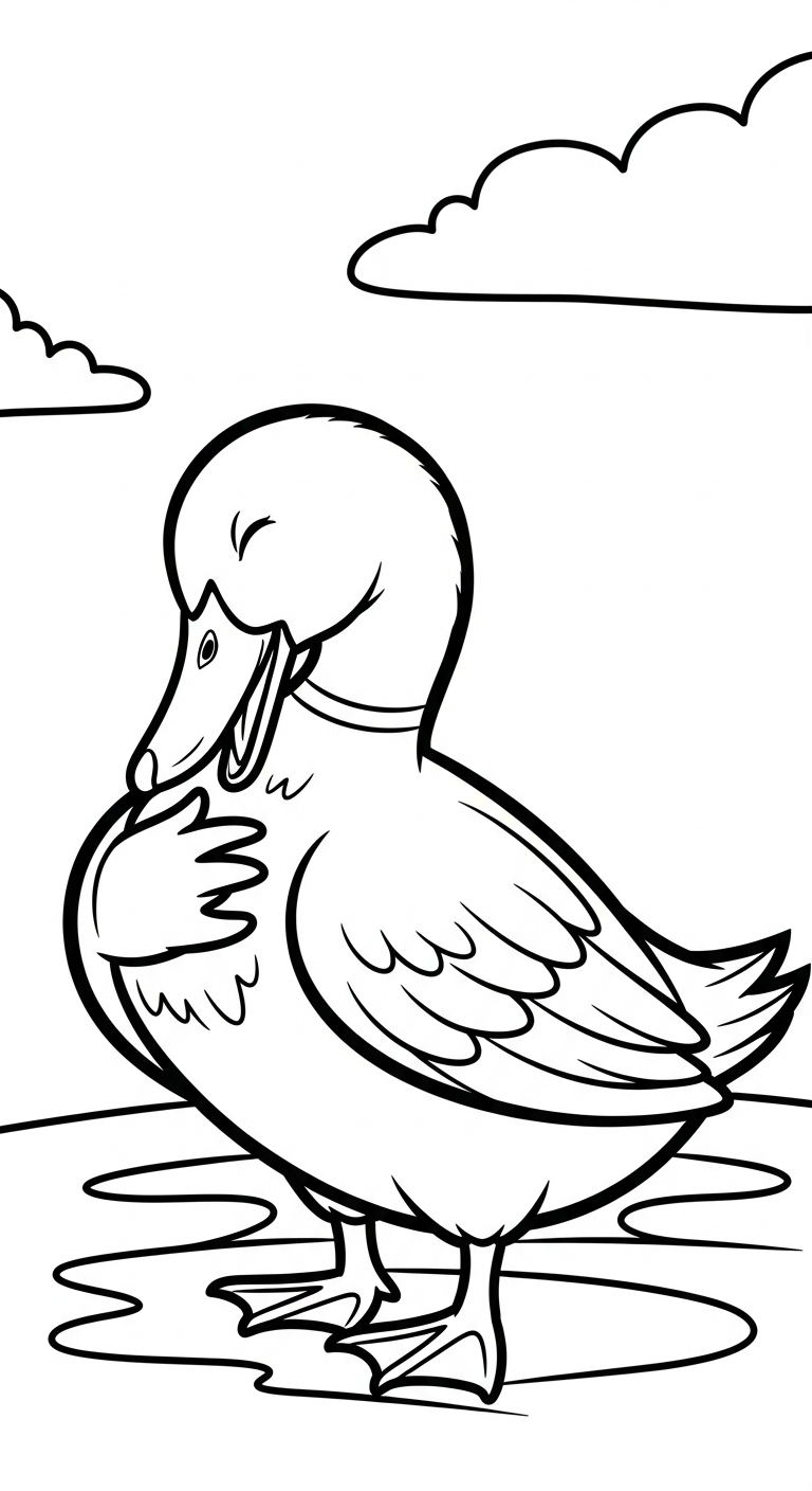 tải hình tô màu con vịt miễn phí 2