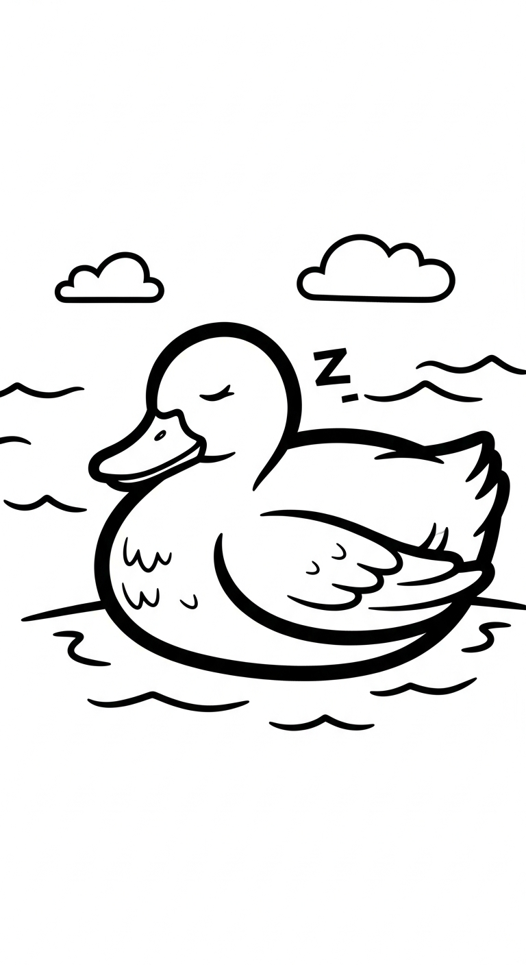 hình tô màu con vịt cho bé