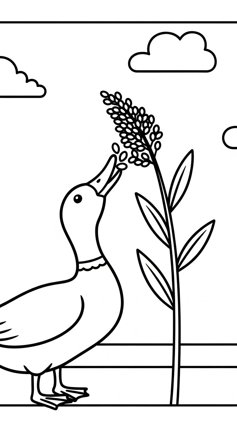 tải hình tô màu con vịt cho bé