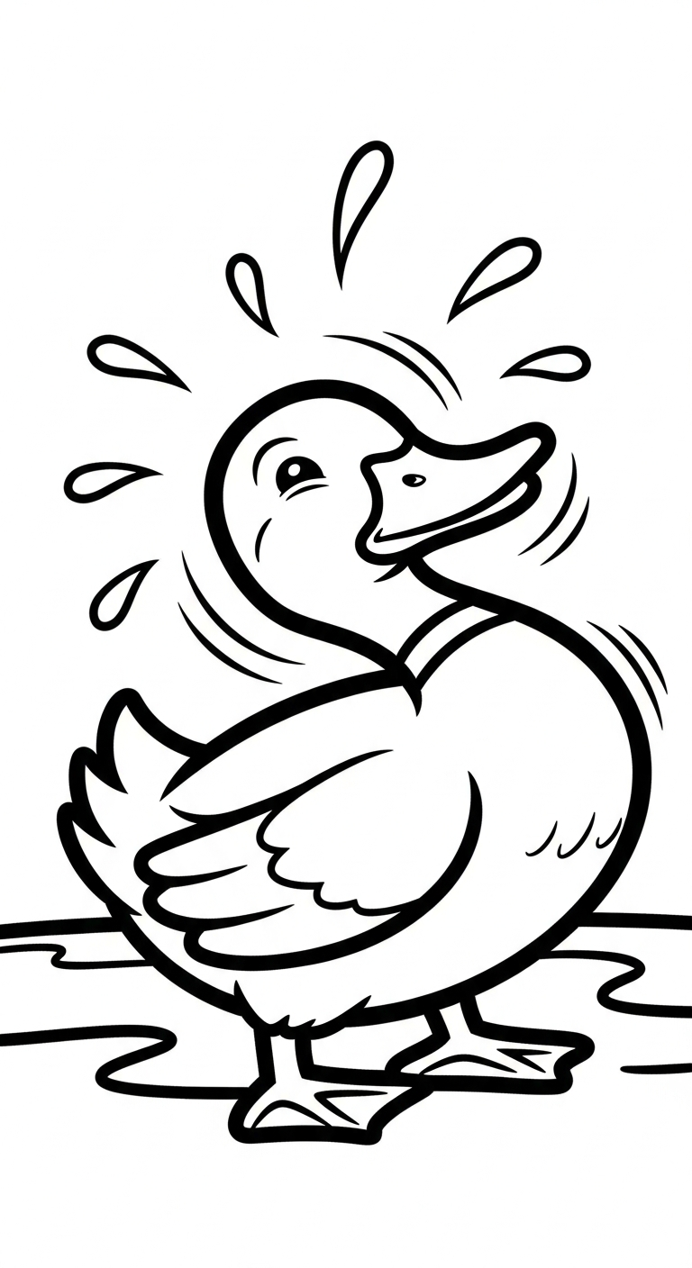 hình tô màu con vịt cho bé 8 tuổi miễn phí