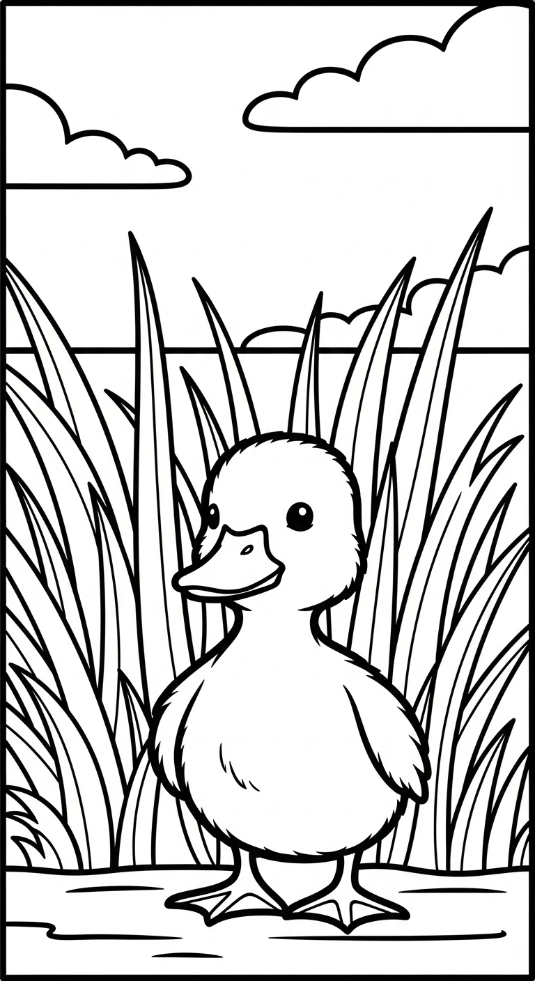 in tranh tô màu con vịt cho bé 6 tuổi