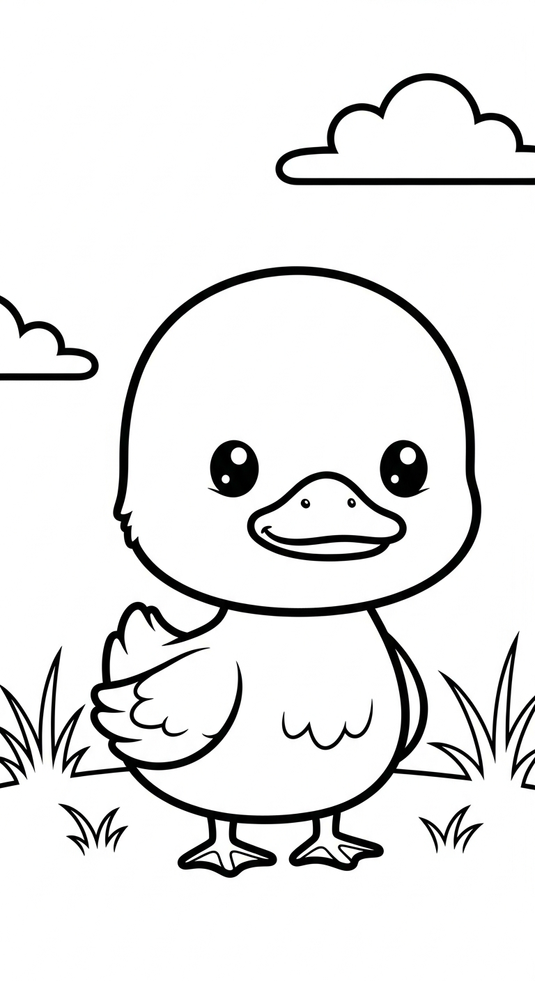 hình tô màu con vịt cho bé 6 tuổi miễn phí
