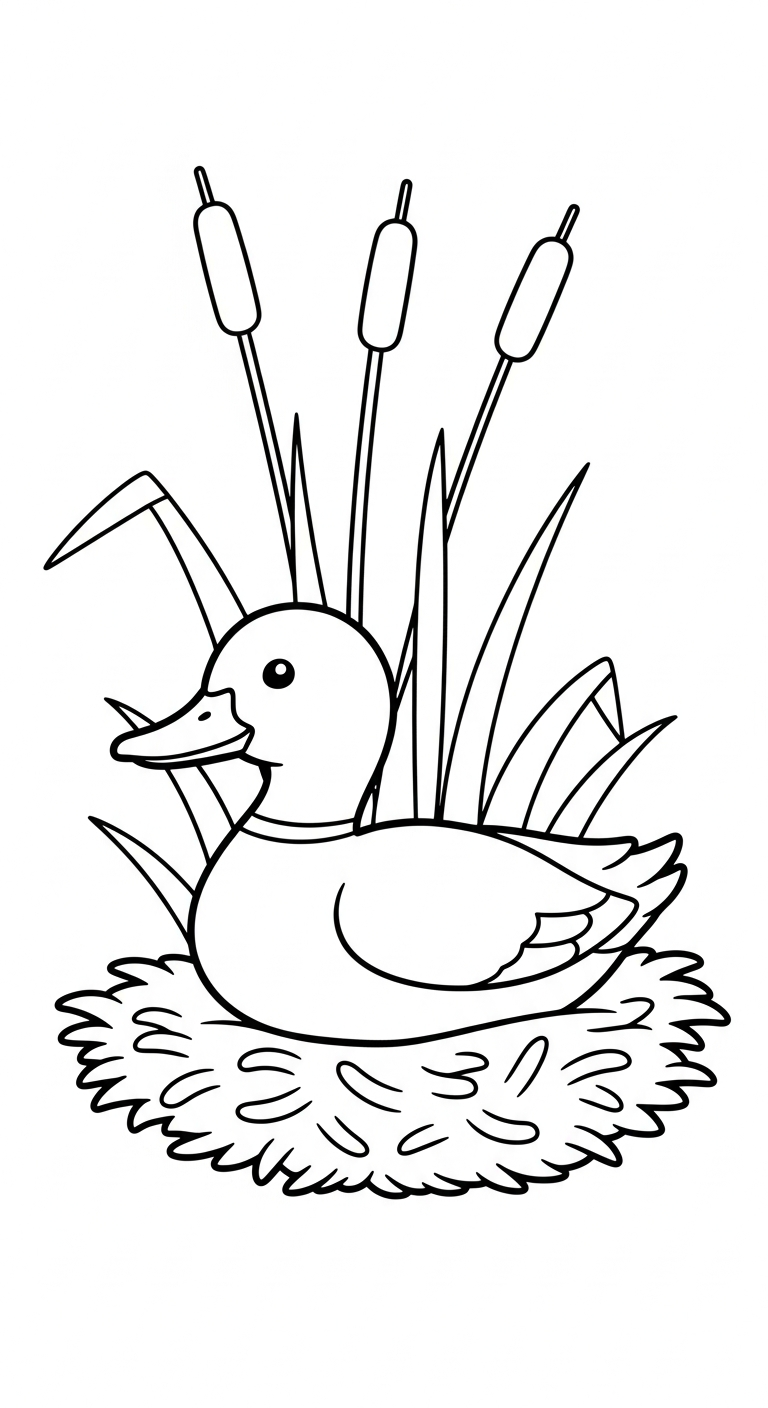 tải tranh tô màu con vịt cho bé miễn phí
