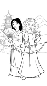 tải hình tô màu công chúa disney