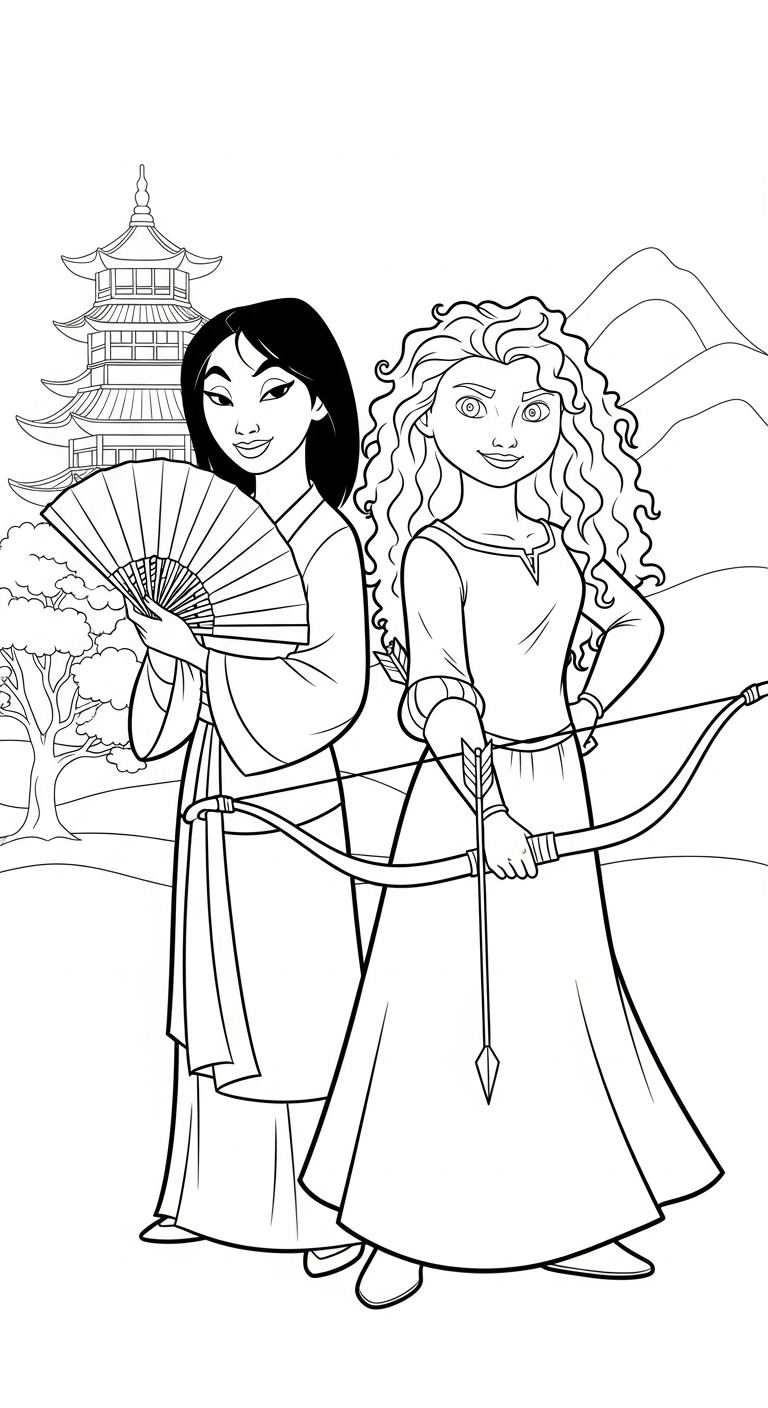 tải hình tô màu công chúa disney