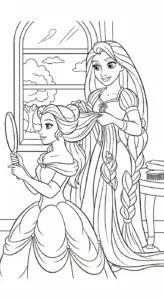 hình tô màu công chúa disney cho bé 4 tuổi