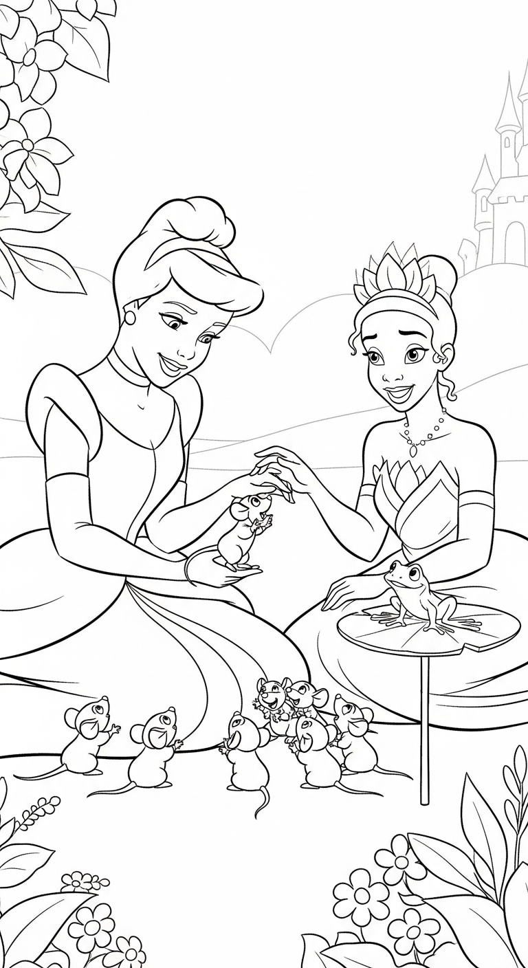 tải hình tô màu công chúa disney cho bé 5 tuổi