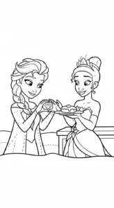 file hình tô màu công chúa disney cho bé 4-5 tuổi