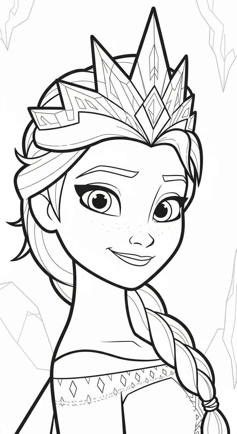 tranh tô màu công chúa disney cho bé đơn giản