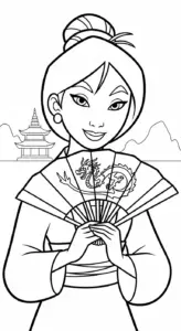 in hình tô màu công chúa disney cho bé 3 tuổi