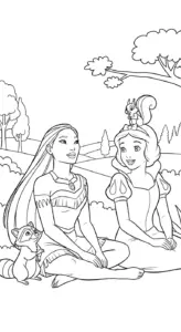 in hình tô màu công chúa disney cho bé 7 tuổi