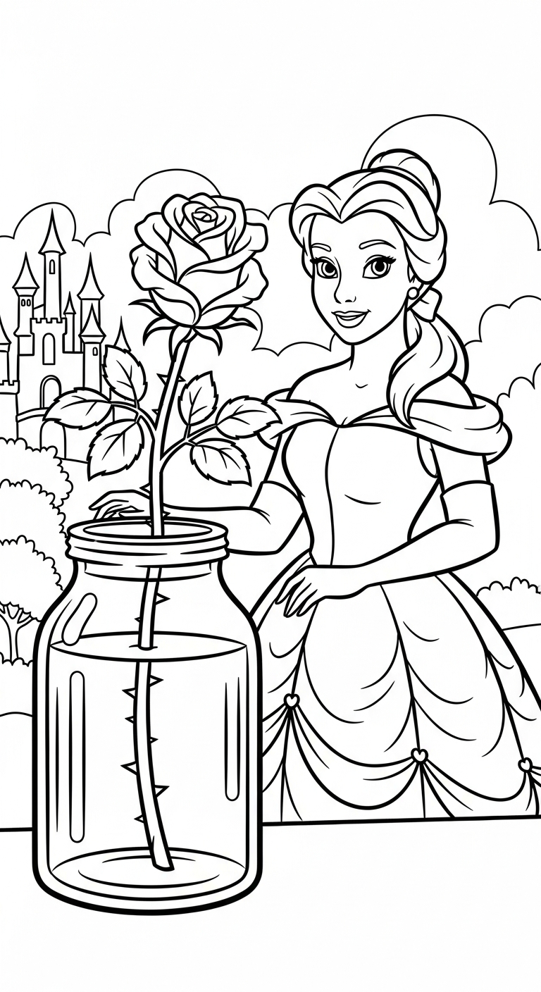 tải hình tô màu công chúa disney cho bé miễn phí