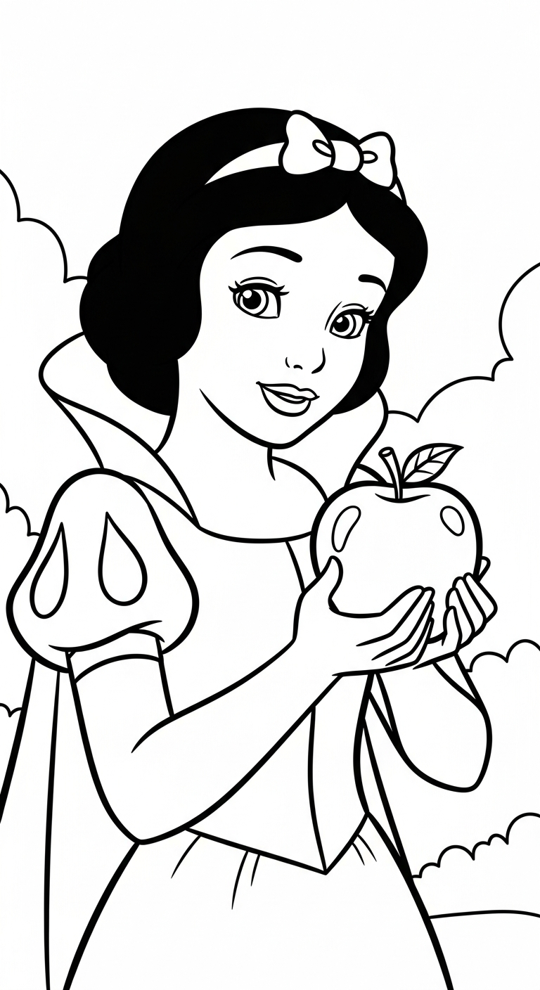 hình tô màu công chúa disney cho bé 8 tuổi