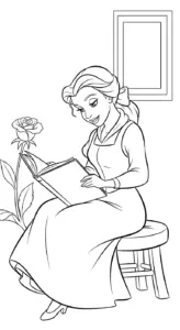 hình tô màu công chúa disney cho bé tải miễn phí