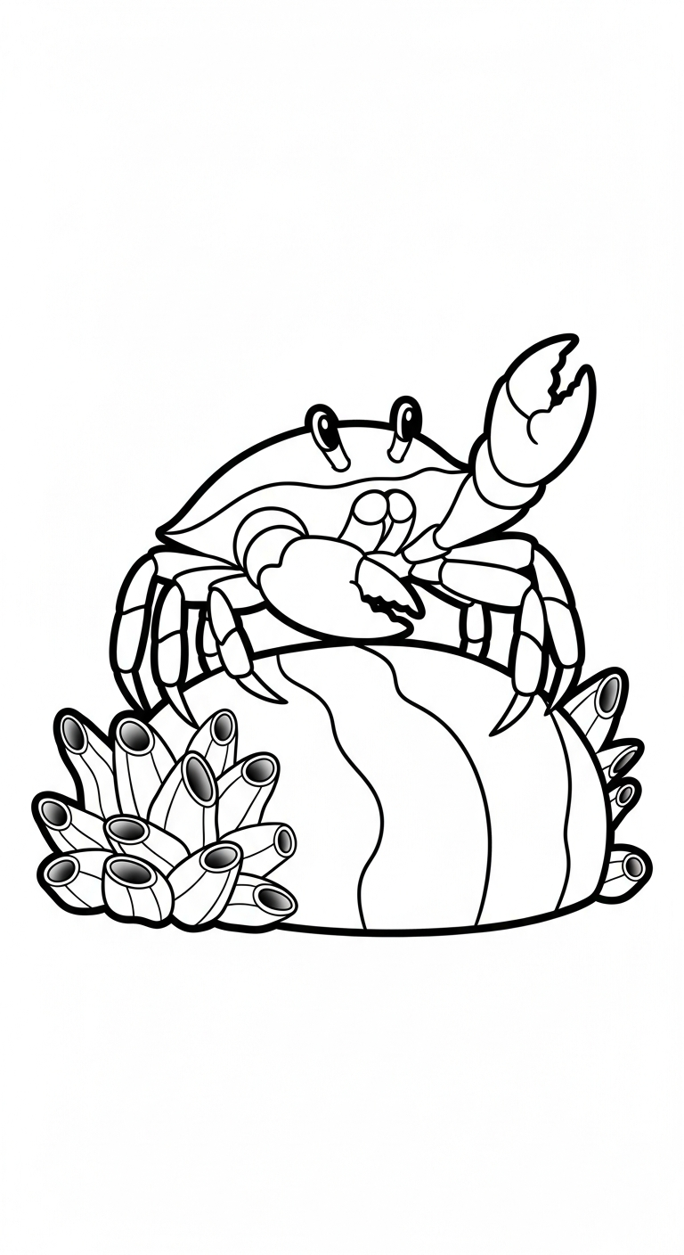 mẫu hình tô màu cua cho bé