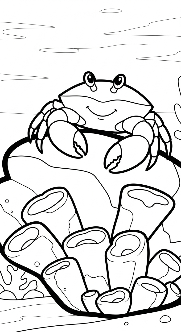 hình tô màu cua cho bé 6 tuổi miễn phí