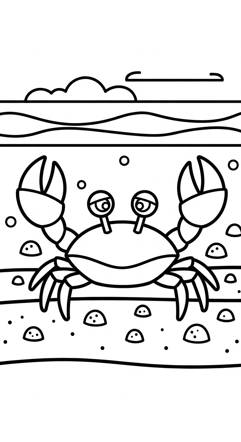 hình tô màu cua cho bé 5 tuổi miễn phí 1