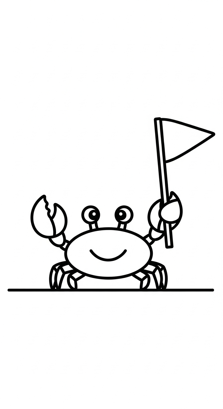 tải tranh tô màu cua cho bé 3 tuổi