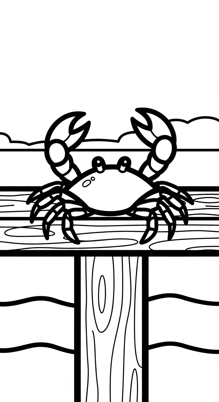 tranh tô màu cua cho bé 4 tuổi