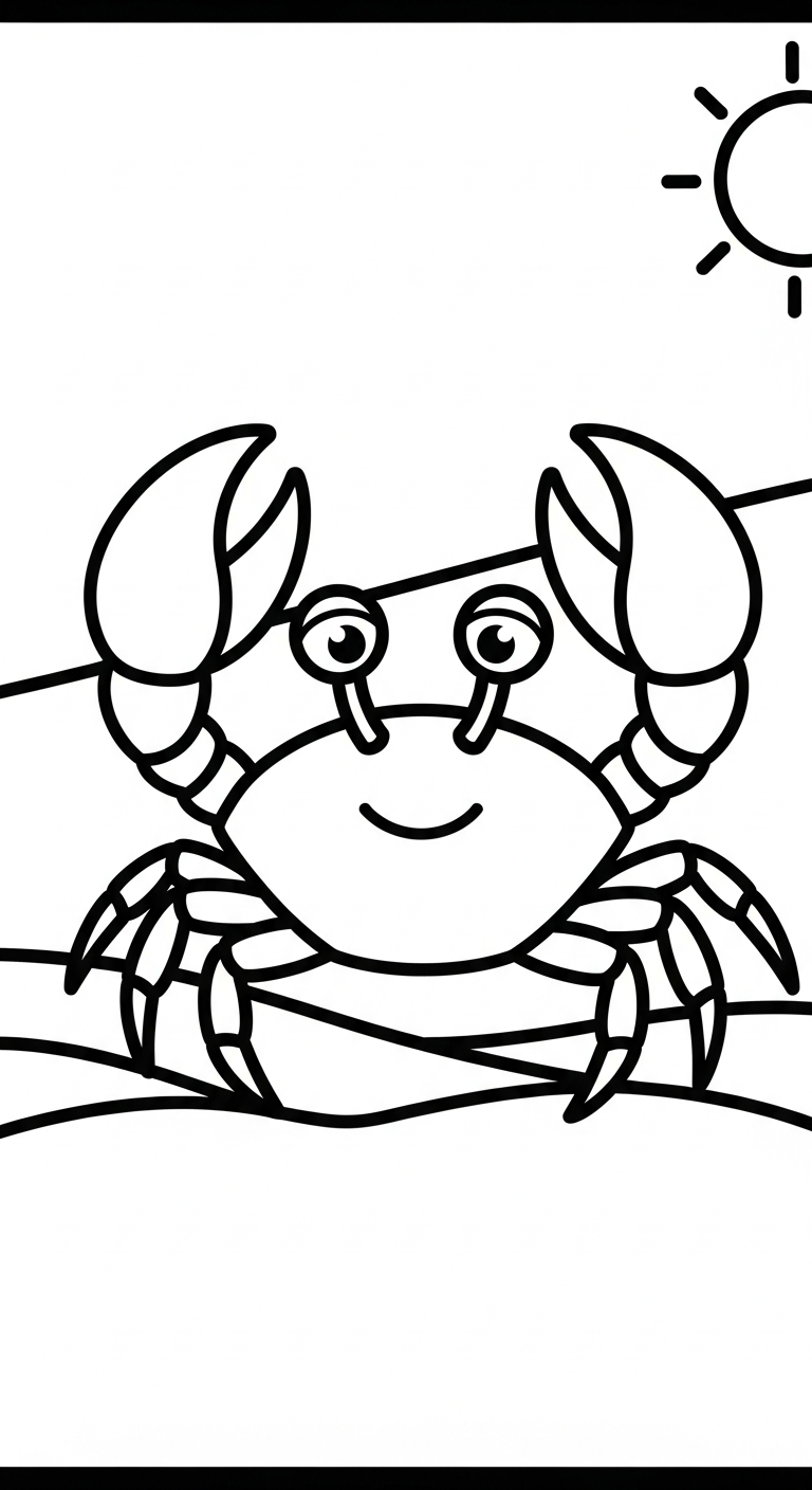 tải tranh tô màu cua cho bé 1