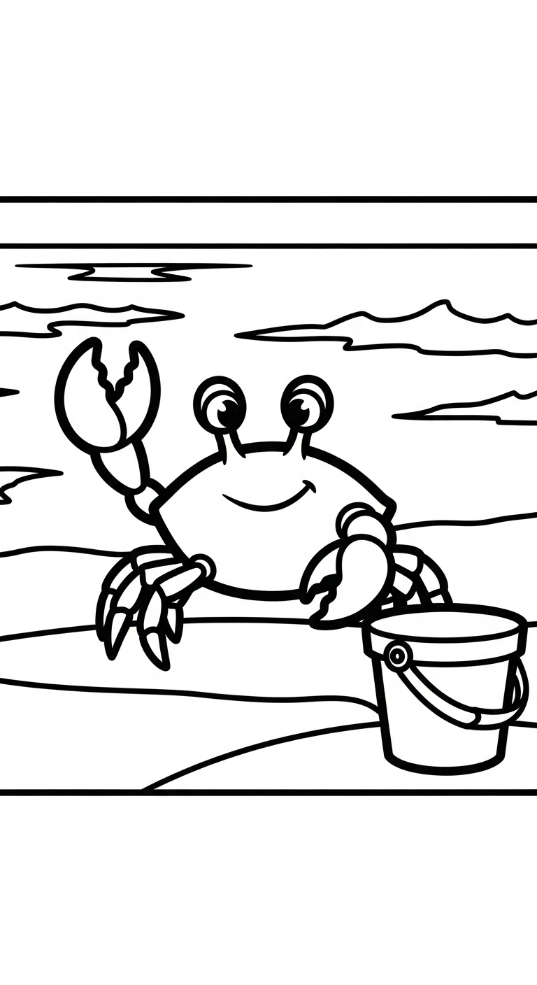 tải hình tô màu cua cho bé miễn phí 1