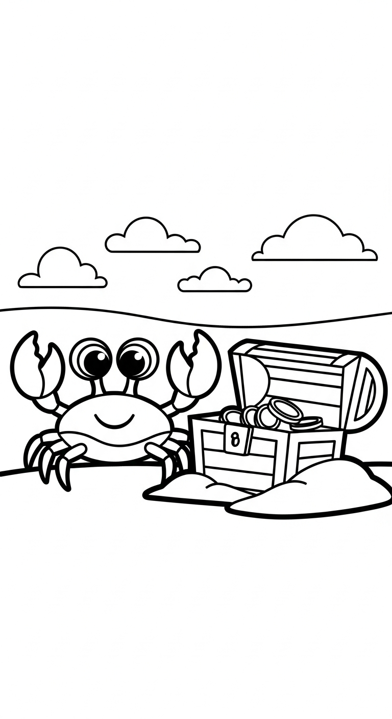 tranh tô màu cua cho bé 4 tuổi miễn phí