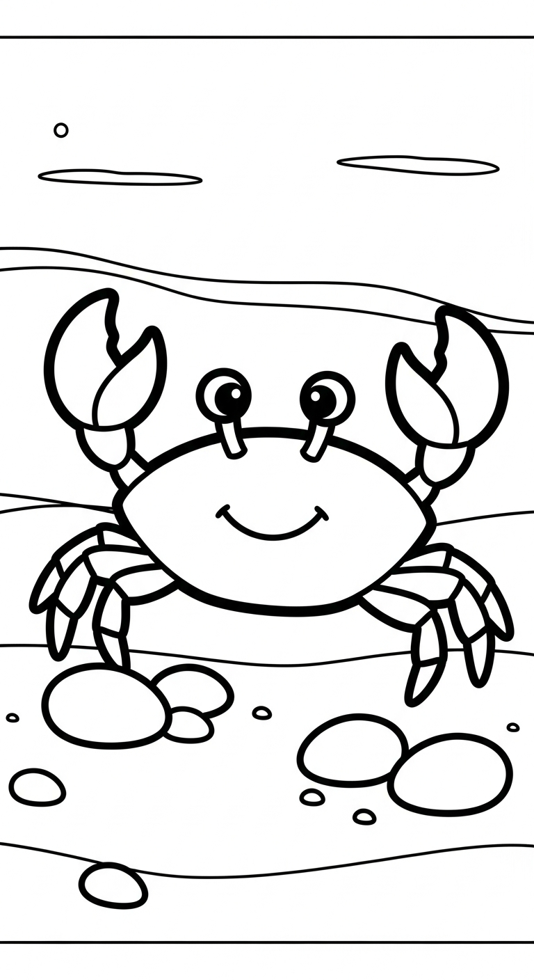 hình tô màu cua cho bé 6 tuổi