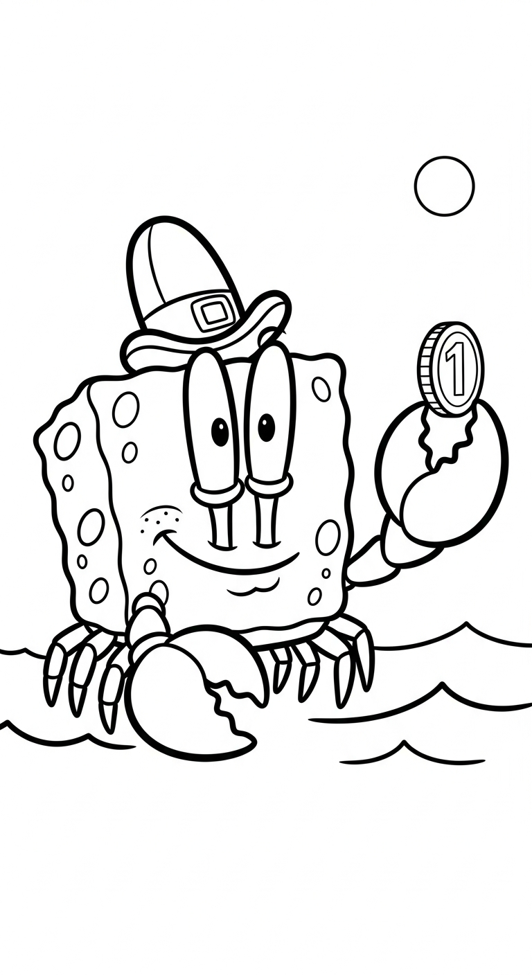 in tranh tô màu cua cho bé 5 tuổi