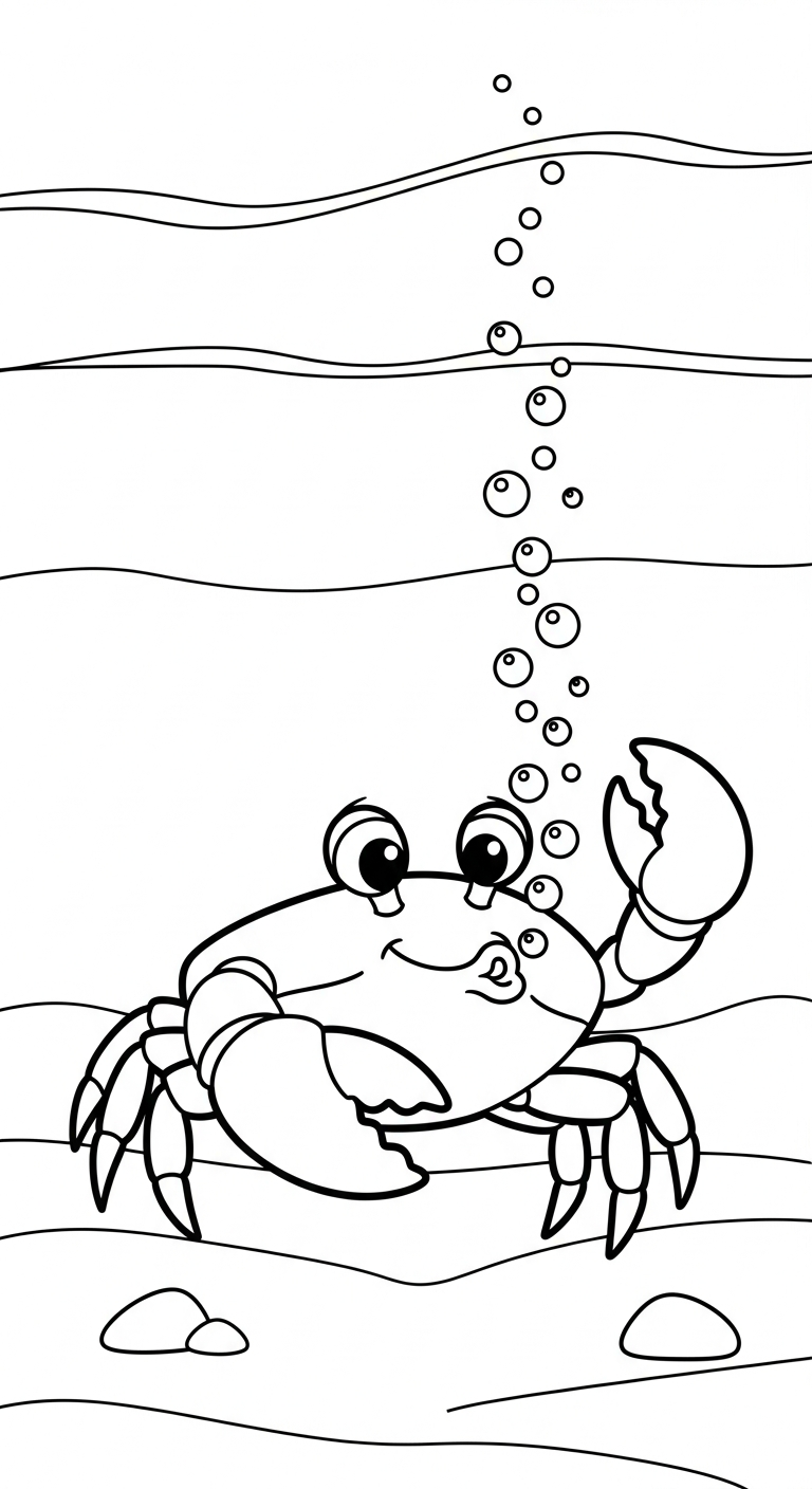 tải tranh tô màu cua cho bé 6 tuổi