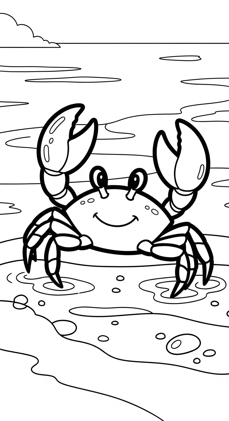 tải hình tô màu cua cho bé