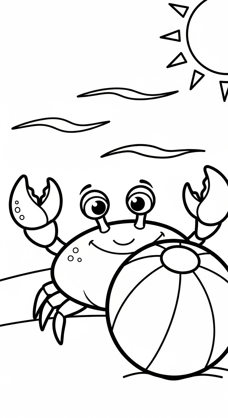 hình tô màu cua cho bé 4 tuổi