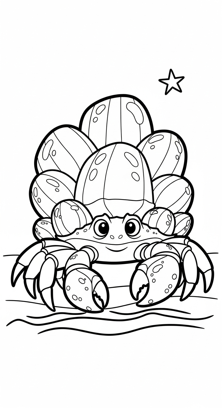 hình tô màu cua cho bé 5 tuổi miễn phí