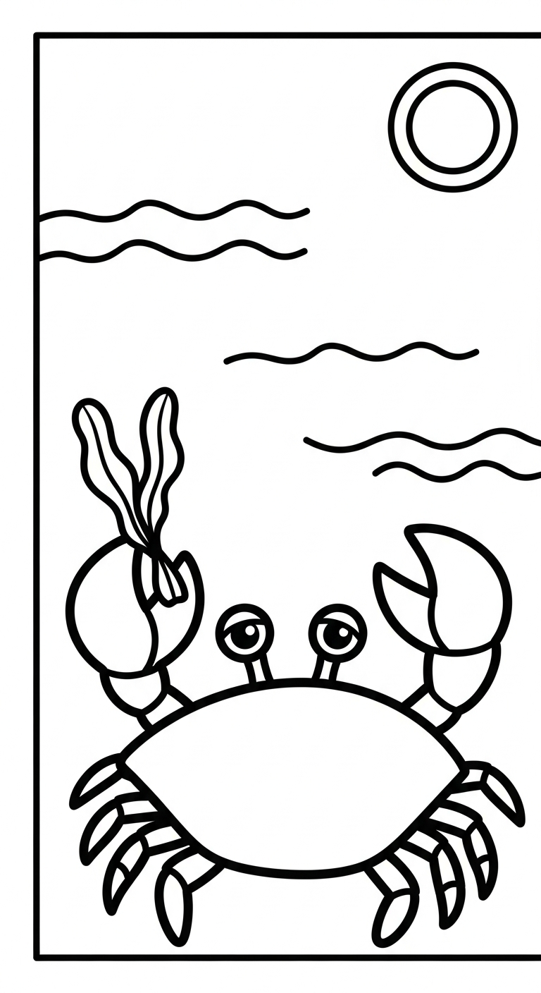 tải hình tô màu cua cho bé miễn phí