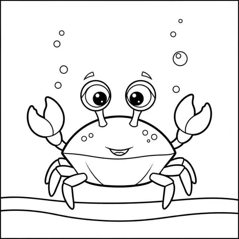 Tranh tô màu Cua