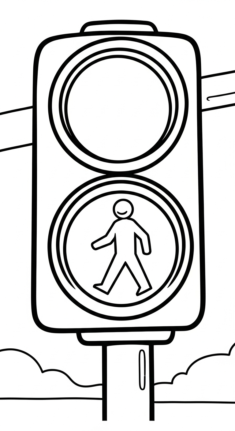 tải hình tô màu đèn giao thông miễn phí