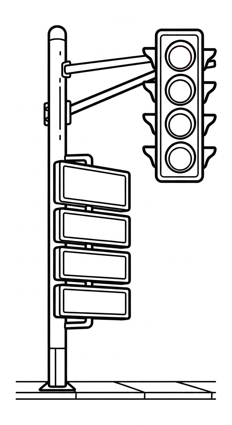 tải hình tô màu đèn giao thông cho bé 7 tuổi