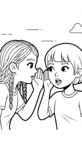 tải hình tô màu đôi bạn thân cho bé 4 tuổi