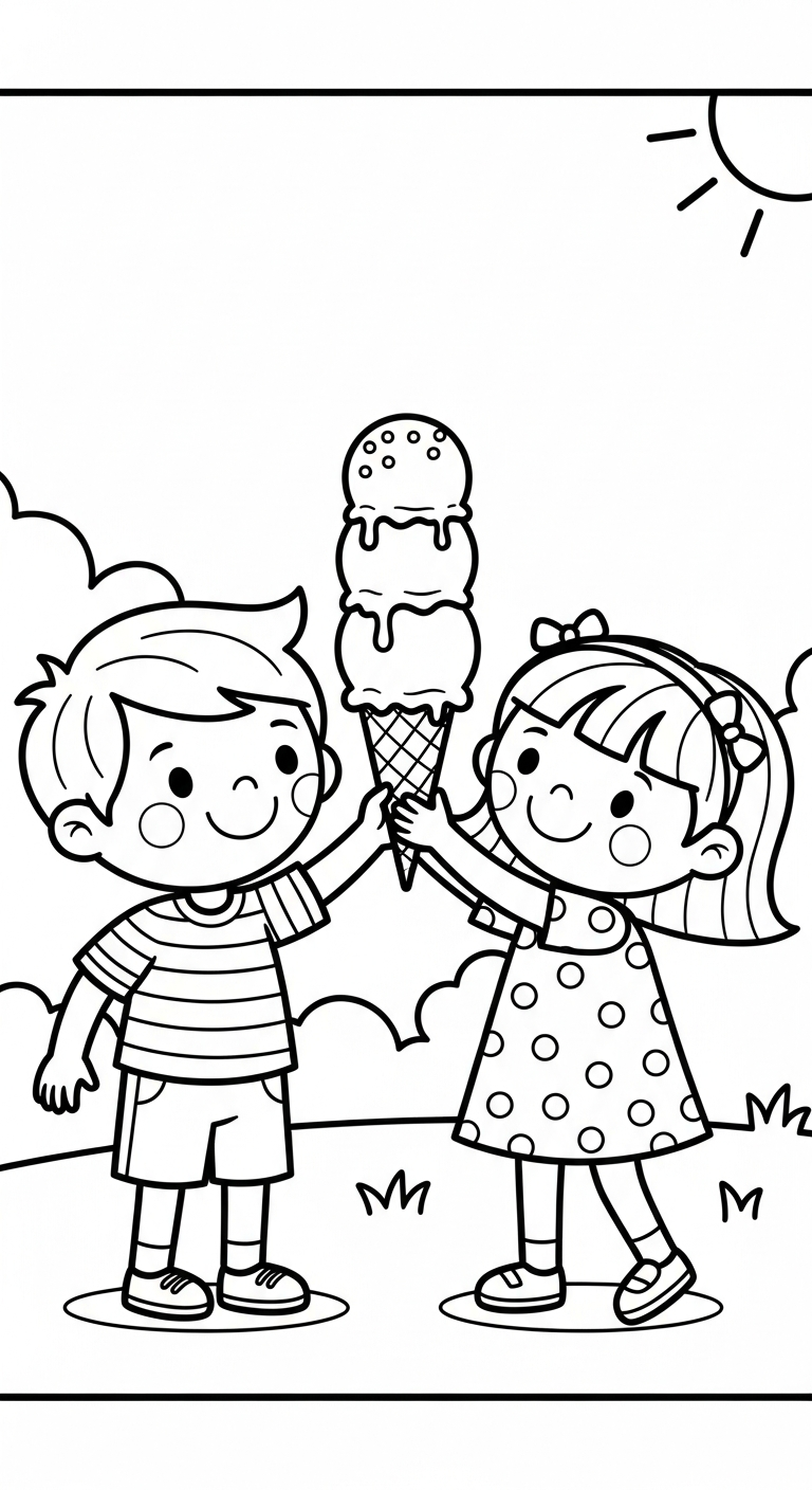 tranh tô màu đôi bạn thân cho bé 7 tuổi miễn phí