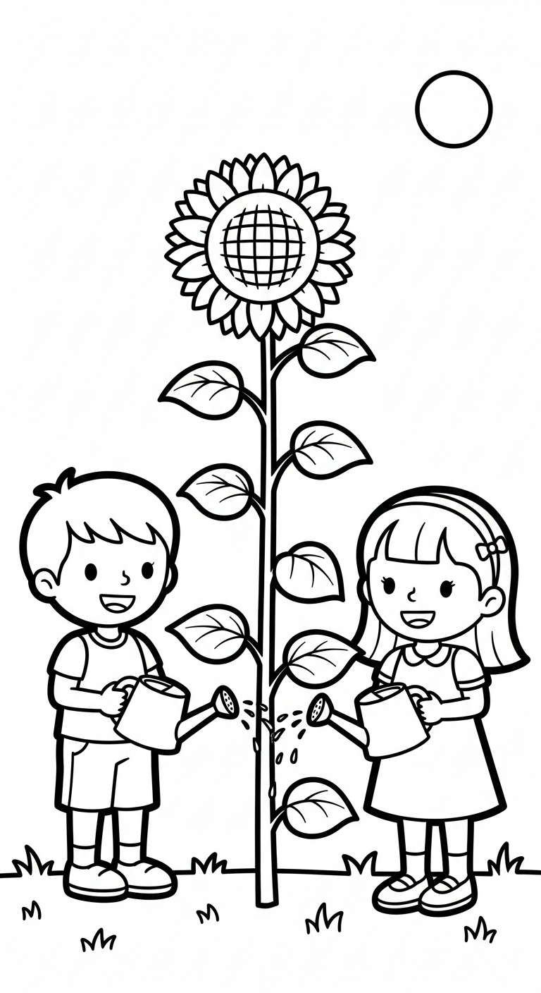 in hình tô màu đôi bạn thân cho bé 3 tuổi 1