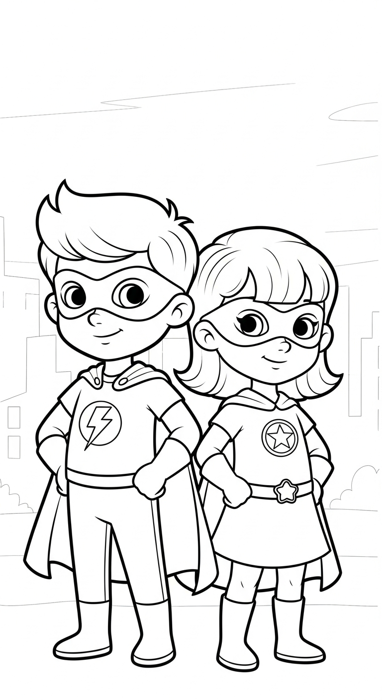 in hình tô màu đôi bạn thân cho bé 3 tuổi 2