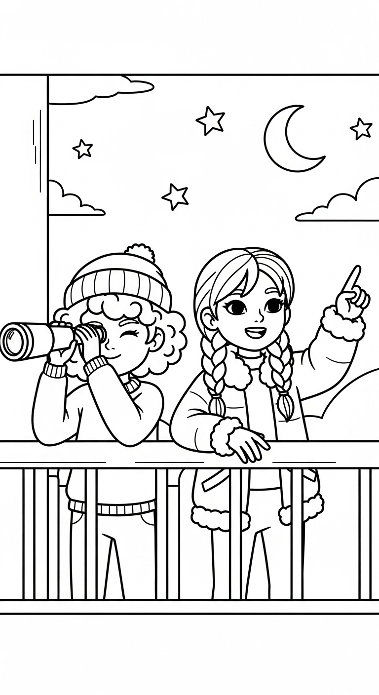 file pdf tranh tô màu đôi bạn thân cho bé 1