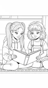 tải hình tô màu đôi bạn thân không mất tiền