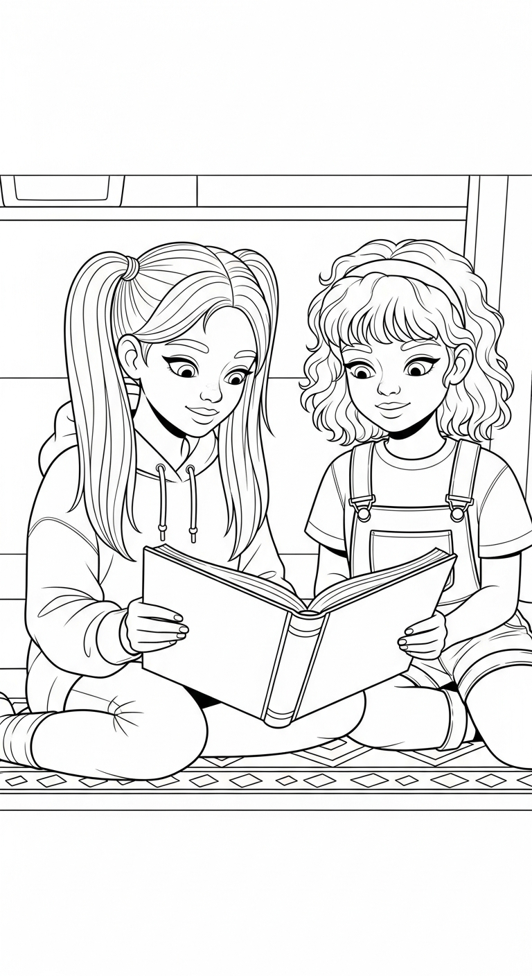 tải hình tô màu đôi bạn thân không mất tiền