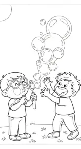 tải hình tô màu đôi bạn thân cho bé 7 tuổi